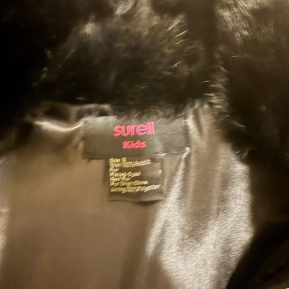 NWOT! Glam Sorell Girls Rabbit Fur Vest - small